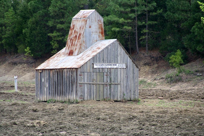 Crater of Diamonds State Park Search Field Replica of Old Ozark Mine Building