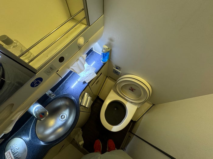 SriLankan DOH CMB A330 300 economy bathroom SriLankan DOH CMB A330 300 economy bathroom