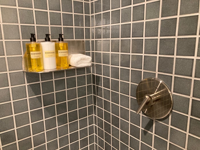 Thompson Washington DC junior suite bathroom shower toiletries Thompson Washington DC junior suite bathroom shower toiletries