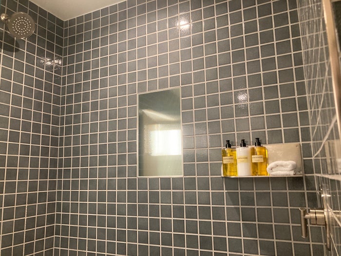 Thompson Washington DC junior suite bathroom shower Thompson Washington DC junior suite bathroom shower