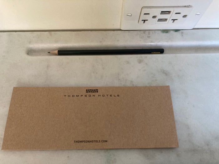 Thompson Washington DC junior suite desk notepad Thompson Washington DC junior suite desk notepad
