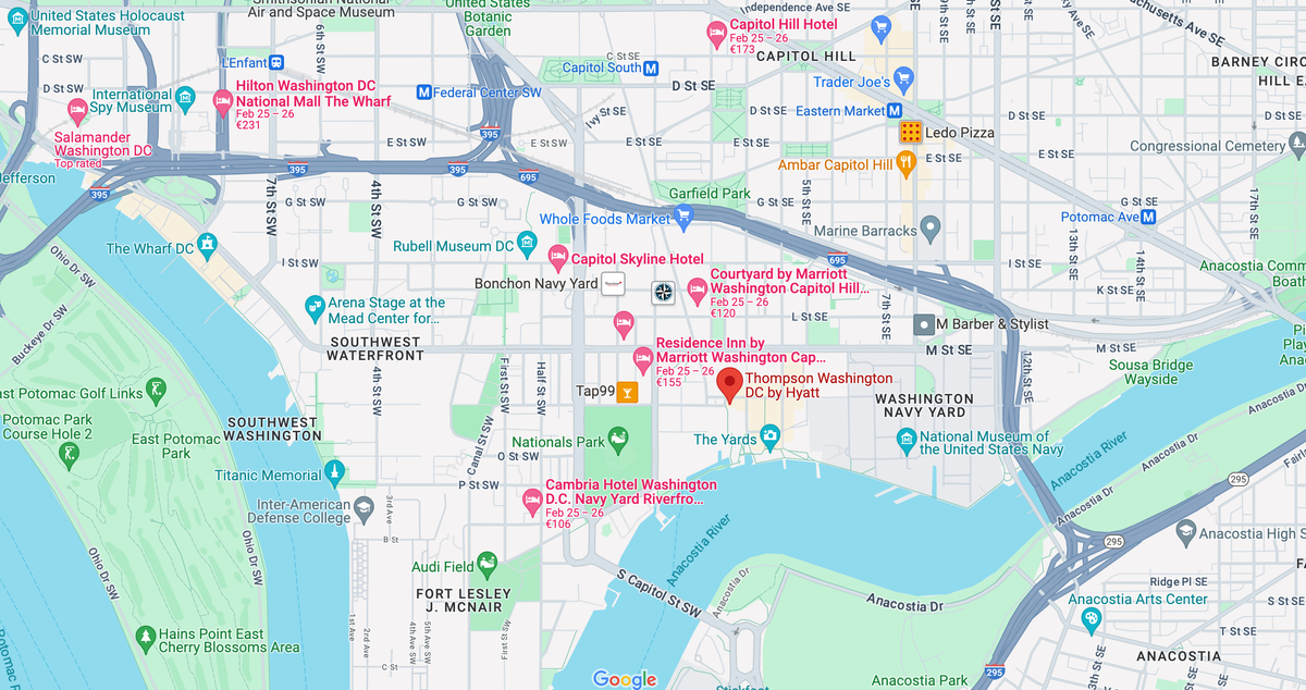 Thompson Washington DC location on Google Maps