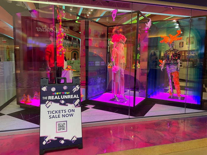 Tickets at the mall entrance at Meow Wolf Grapevine The Real Unreal Tickets at the mall entrance at Meow Wolf Grapevine The Real Unreal