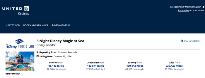 Using United Miles to book a Disney Cruise Using United Miles to book a Disney Cruise