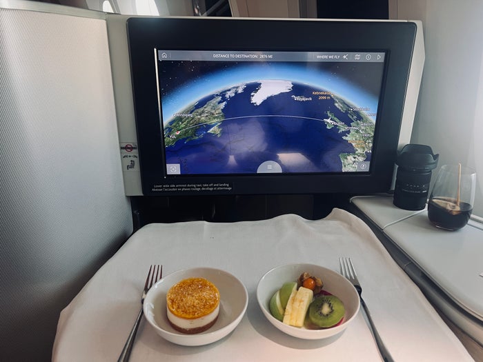 Air Canada business class dessert