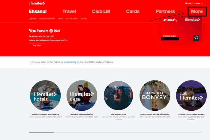 Purchase LifeMiles Purchase LifeMiles