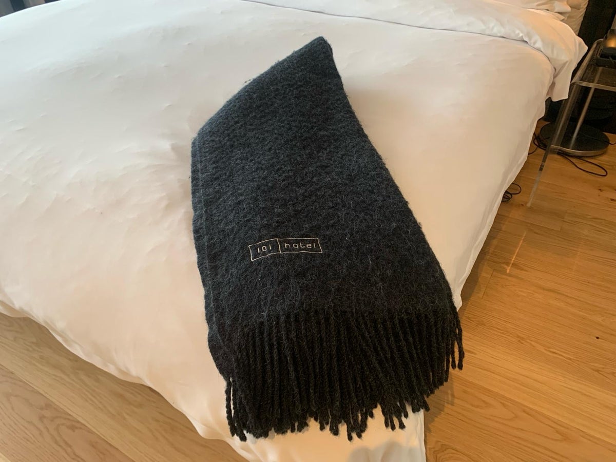 101 Hotel Reykjavik bed with blanket