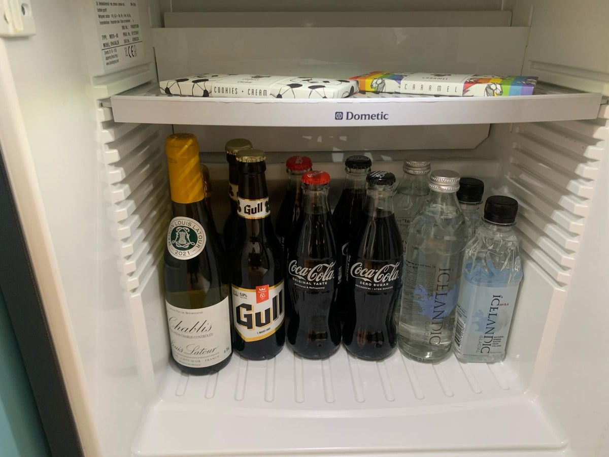 101 Hotel Reykjavik minibar fridge contents