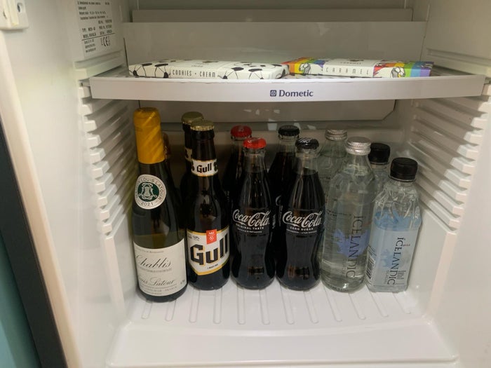 101 Hotel Reykjavik minibar fridge contents 101 Hotel Reykjavik minibar fridge contents