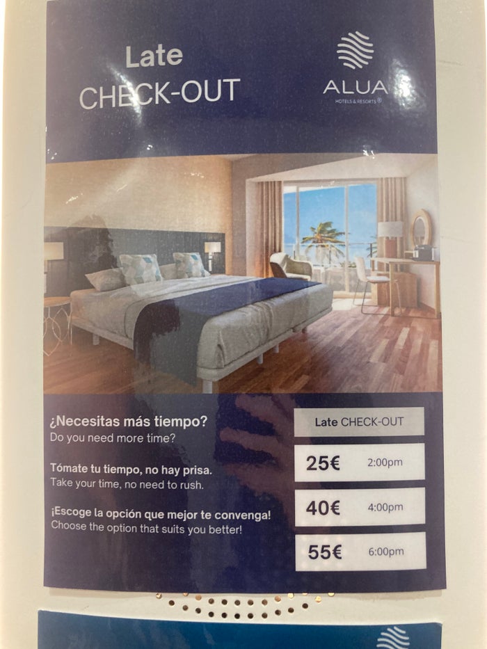 AluaSoul Costa Malaga elevator late checkout cost AluaSoul Costa Malaga elevator late checkout cost