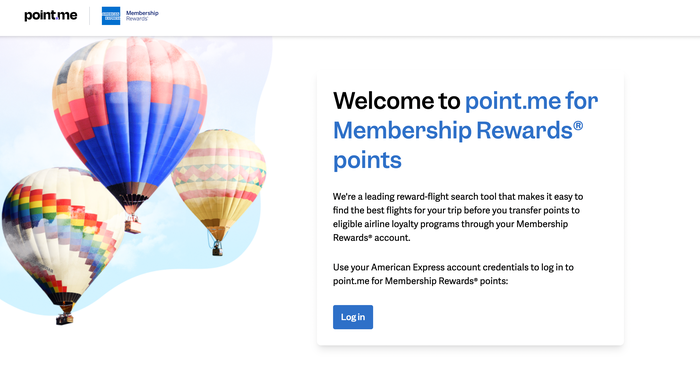 Amex.Point .Me Screenshot Landing Page