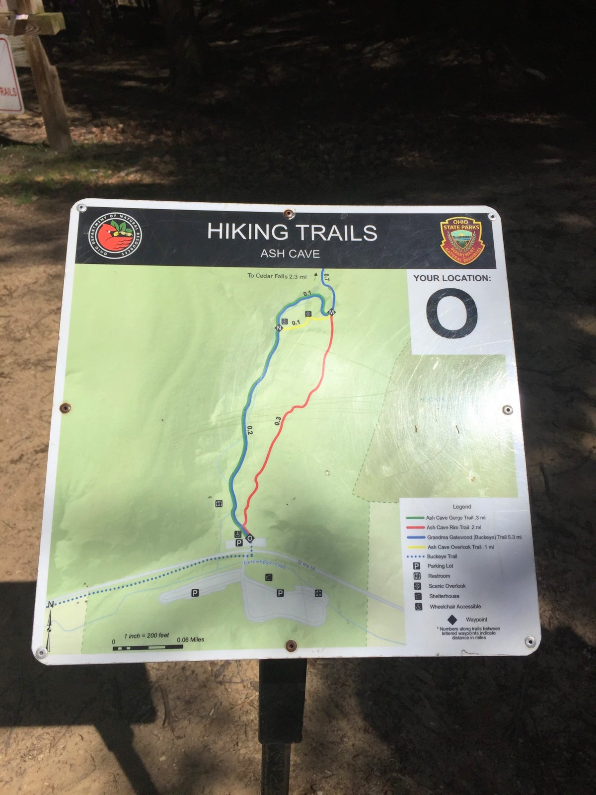 Ash Cave Trail Map at Hocking Hills
