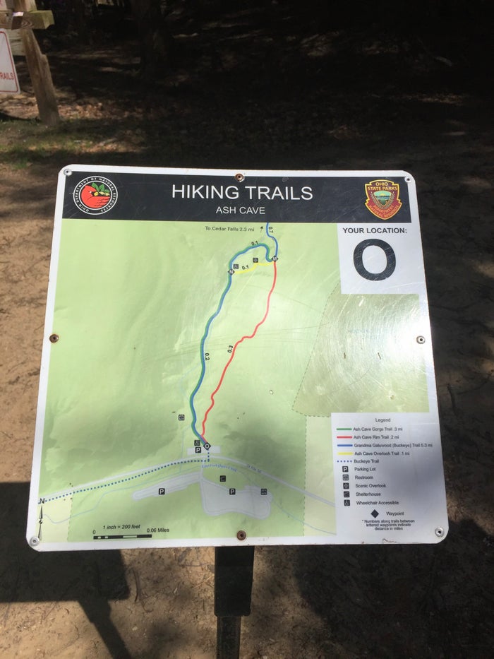 Ash Cave Trail Map at Hocking Hills Ash Cave Trail Map at Hocking Hills