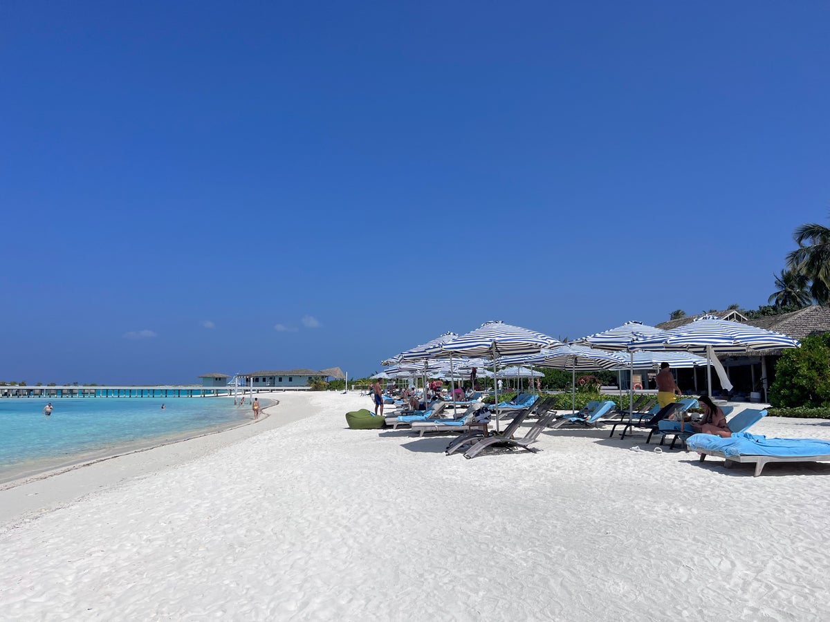 Beach area at Le Meridien Maldives