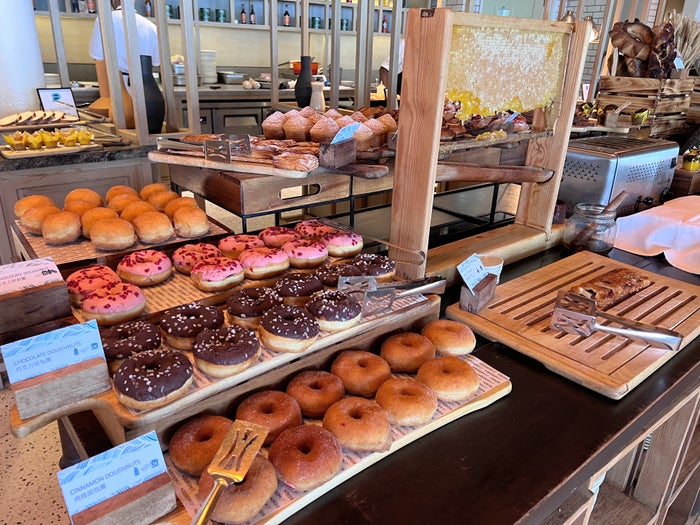 Breakfast buffet pastries at Turquoise Breakfast buffet pastries at Turquoise