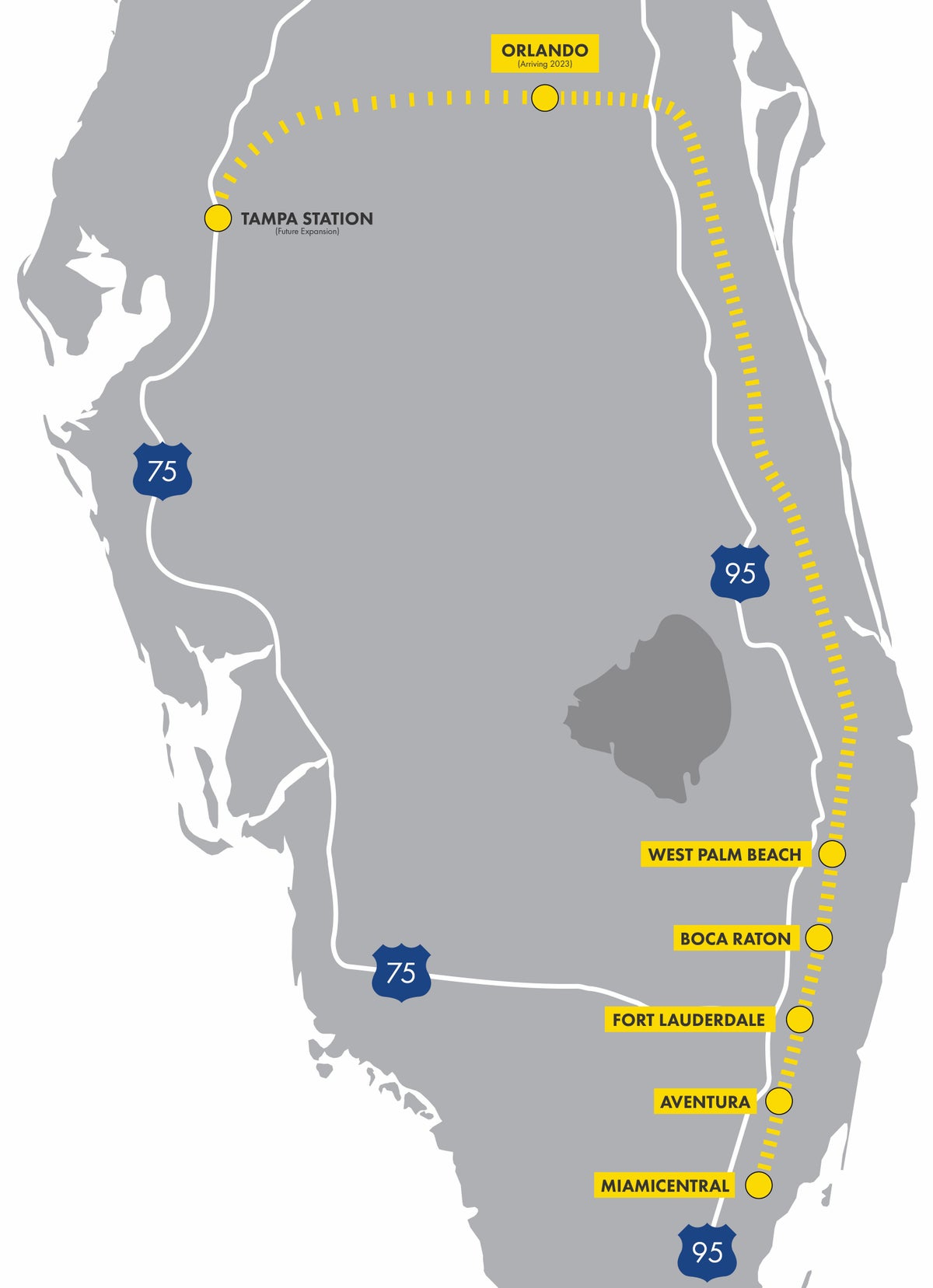 Brightline Florida map