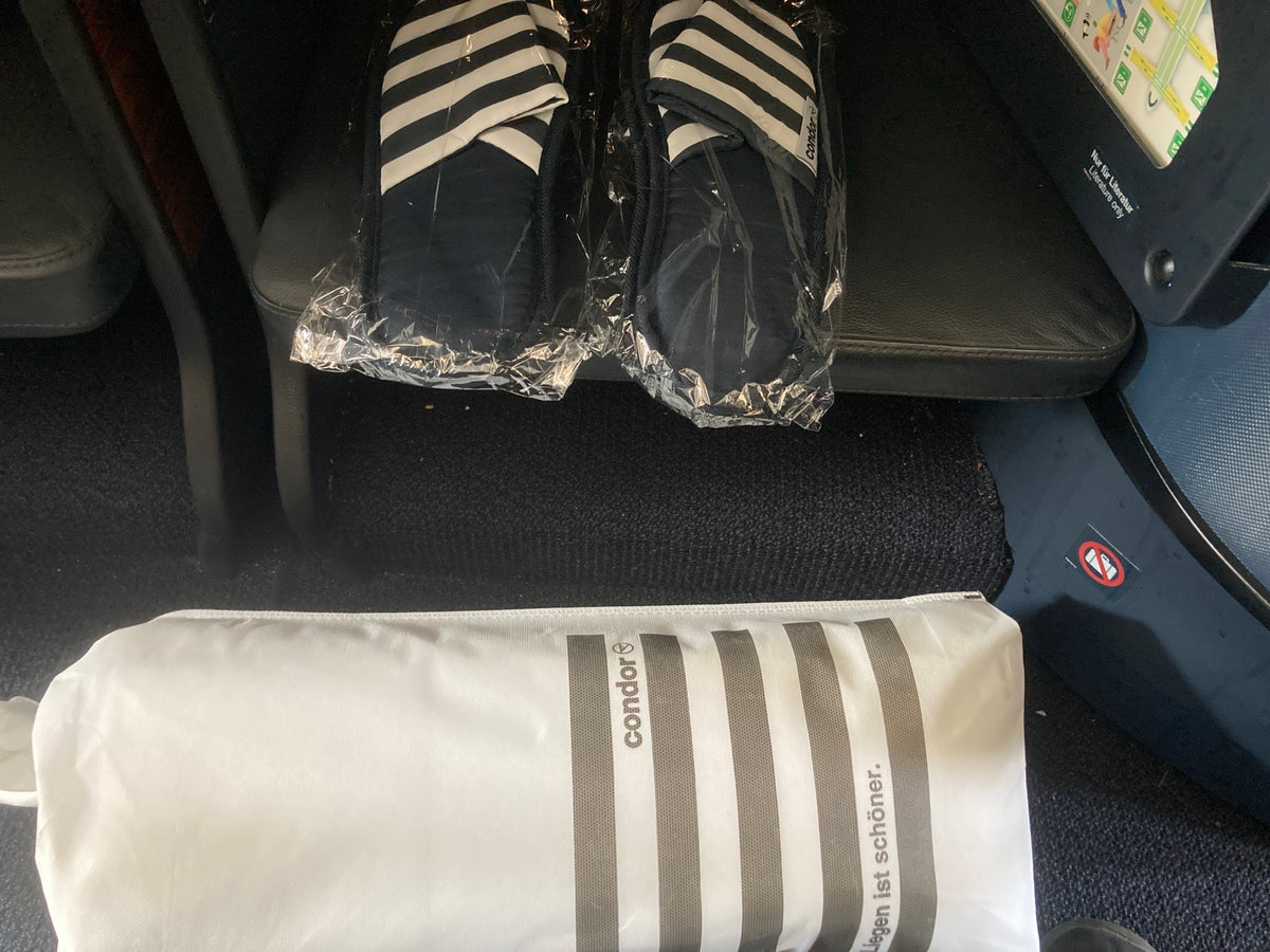 Condor A330 900neo business class bedroll and slippers