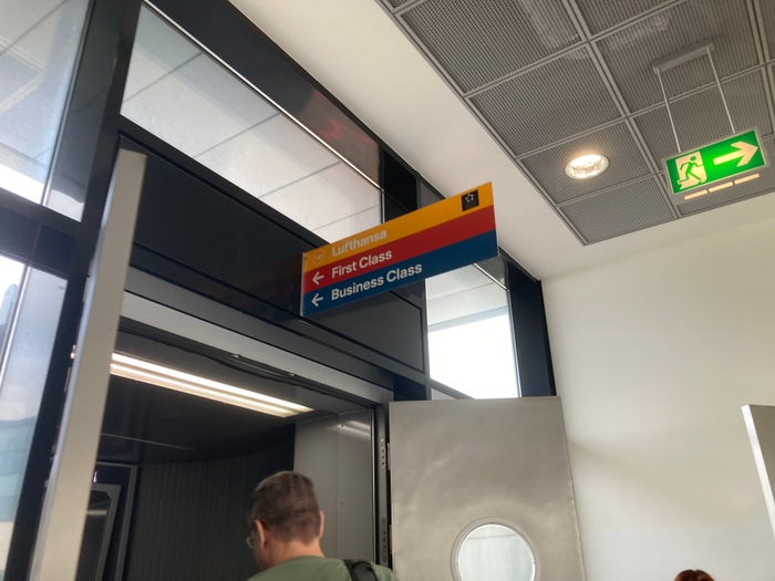 Condor A330 900neo business class separate jet bridge Condor A330 900neo business class separate jet bridge