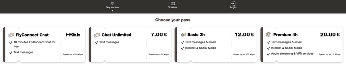 Condor inflight wifi pricing options Condor inflight wifi pricing options