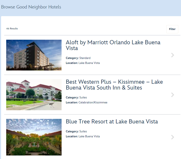 Disney World Good Neighbor Hotels Disney World Good Neighbor Hotels