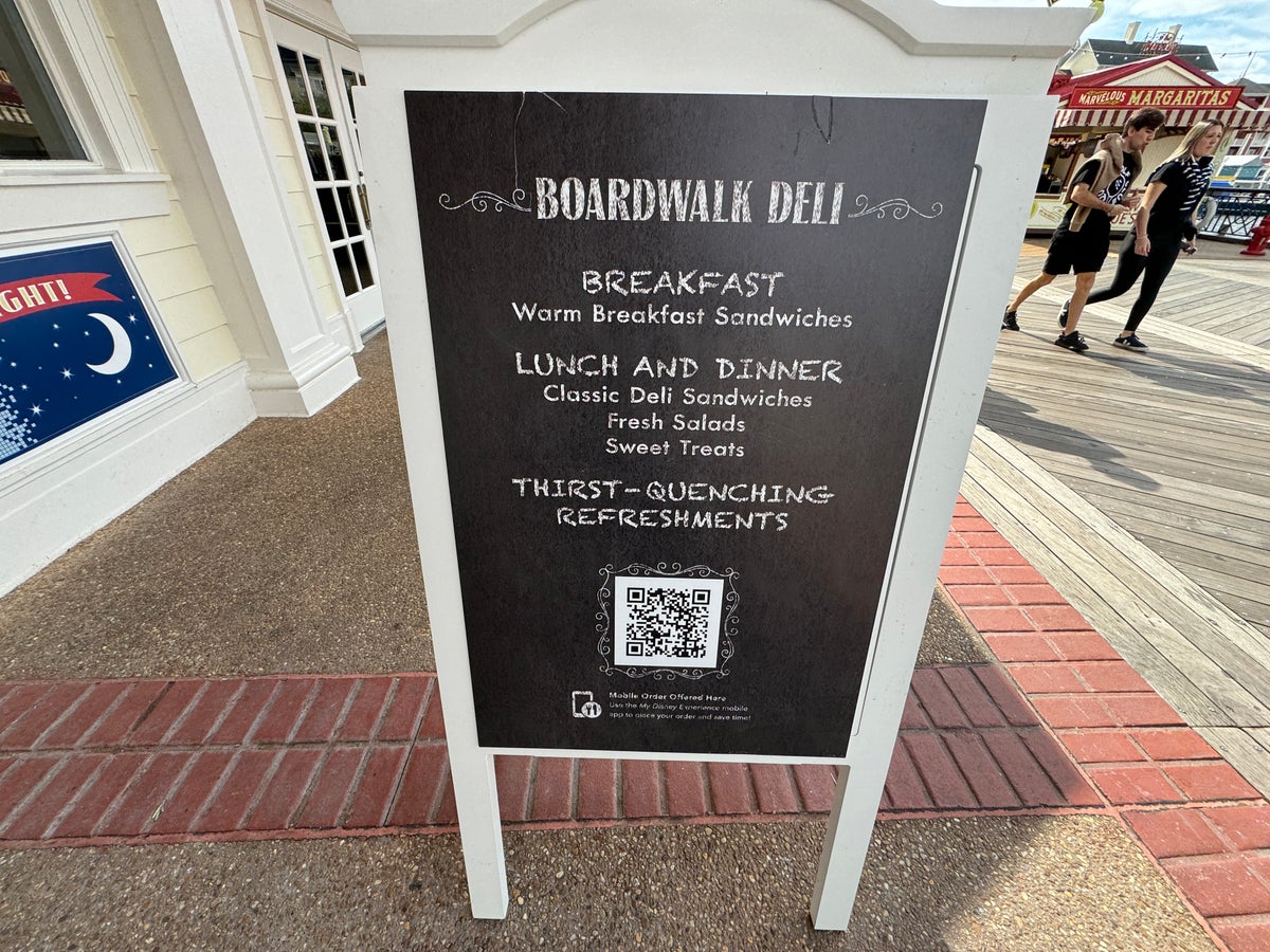 Disneys BoardWalk Inn Boardwalk deli sign outside