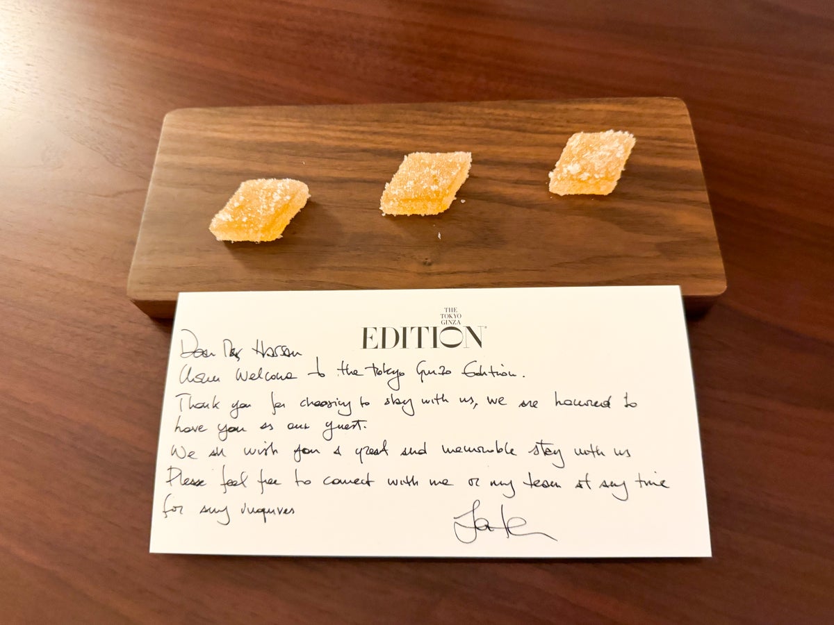 EDITION Tokyo Ginza welcome amenity