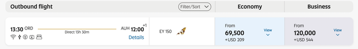 Etihad ORD AUH Transfer Bonus Screenshot Award Etihad ORD AUH Transfer Bonus Screenshot Award