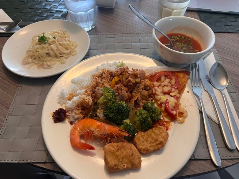 Hilton Garden Inn Bangkok Silom All Day Dining dinner plate
