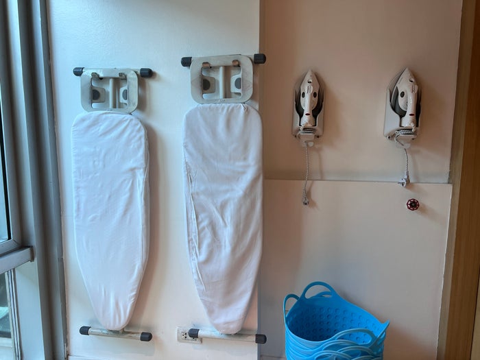 Holiday Inn Express Manila Newport City guest laundry room irons and board Holiday Inn Express Manila Newport City guest laundry room irons and board