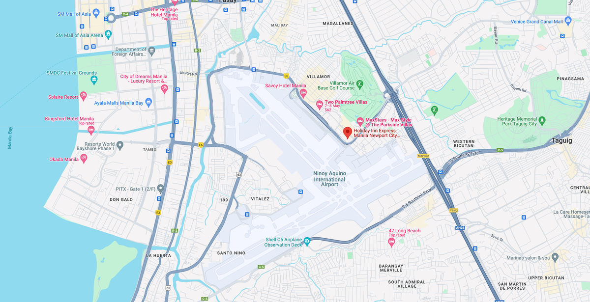 Holiday Inn Express Manila Newport City location on Google Maps