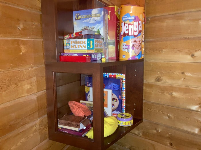 Hotel Ranga game room corner shelf Hotel Ranga game room corner shelf