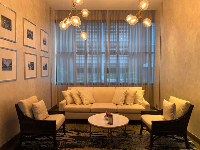 Hyatt Place Bangkok Sukhumvit lobby seating area near check in desk Hyatt Place Bangkok Sukhumvit lobby seating area near check in desk