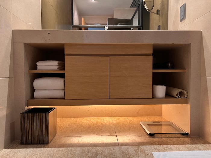 Hyatt Regency Hong Kong Sha Tin bathroom under cabinet