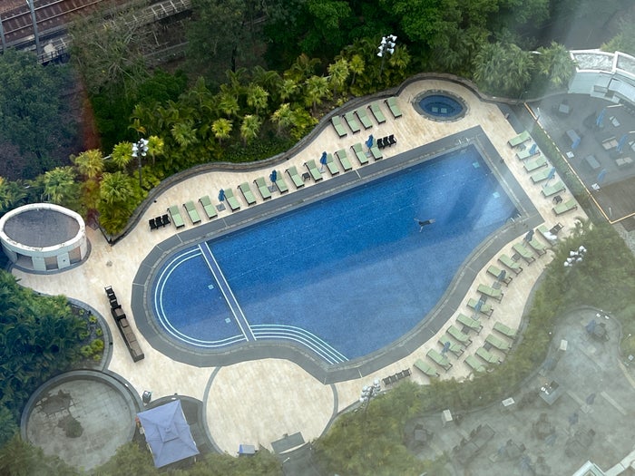 Hyatt Regency Hong Kong Sha Tin pool view from the room