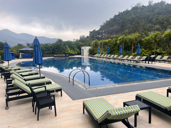 Hyatt Regency Hong Kong Sha Tin pool view Hyatt Regency Hong Kong Sha Tin pool view