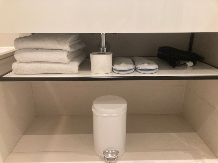 Hyatt Regency Lisbon bathroom shelf under sink Hyatt Regency Lisbon bathroom shelf under sink