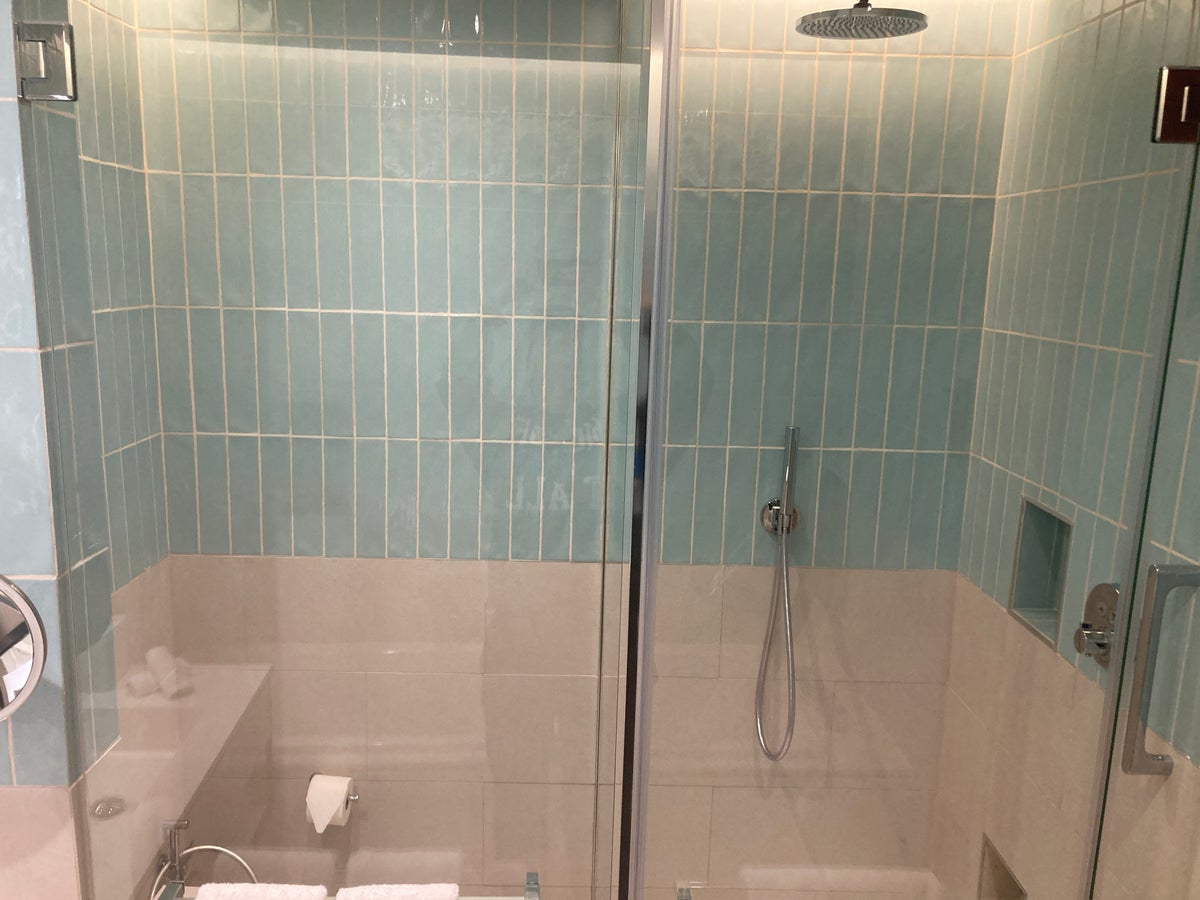 Hyatt Regency Lisbon bathroom toilet and shower stalls