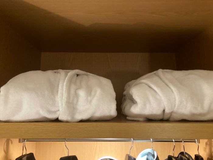 Hyatt Regency Lisbon bedroom closet robes Hyatt Regency Lisbon bedroom closet robes