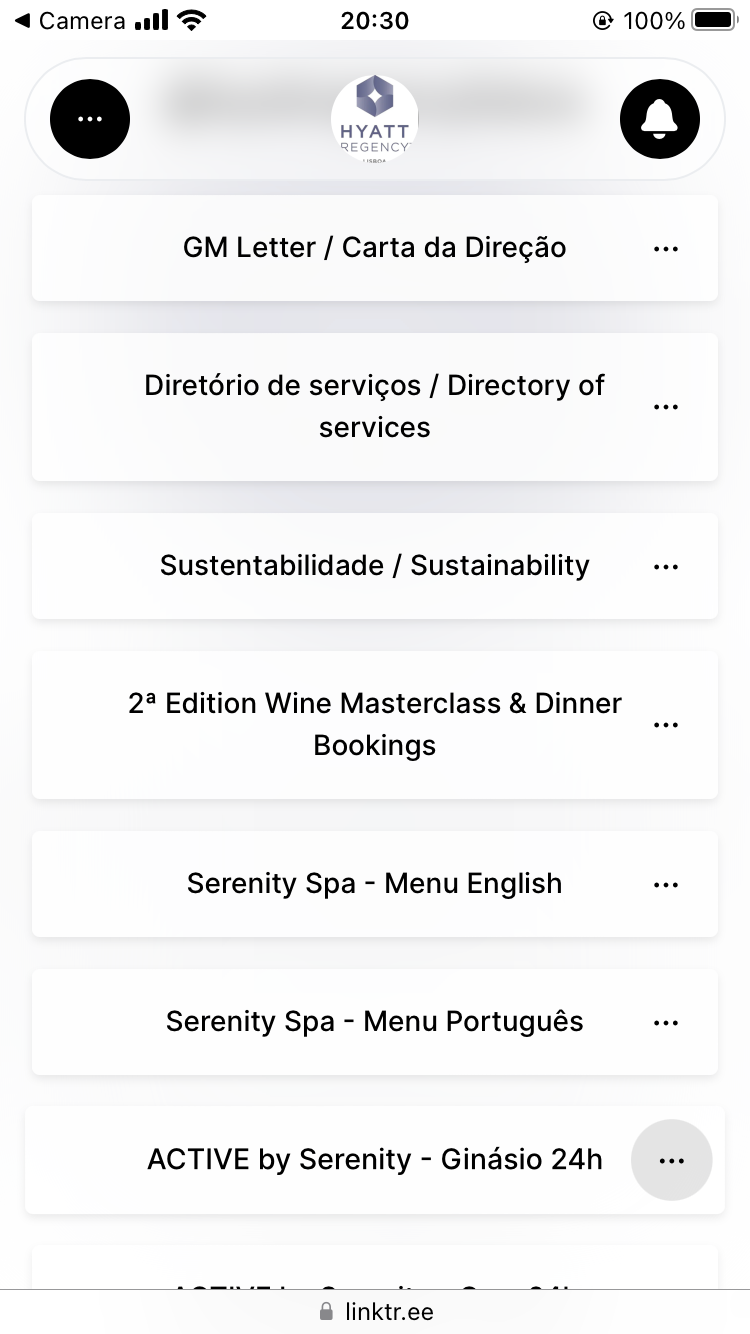 Hyatt Regency Lisbon information in app
