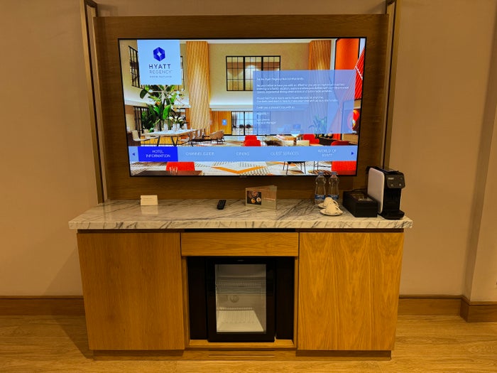 Hyatt Regency Nairobi deluxe suite living room TV