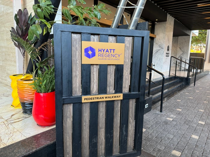 Hyatt Regency Nairobi exterior pedestrian walkway