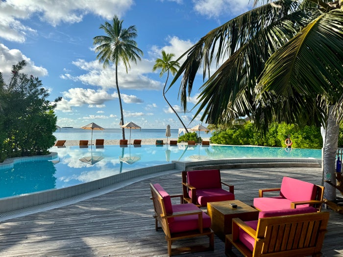 Iru Veli pool and seating Iru Veli pool and seating