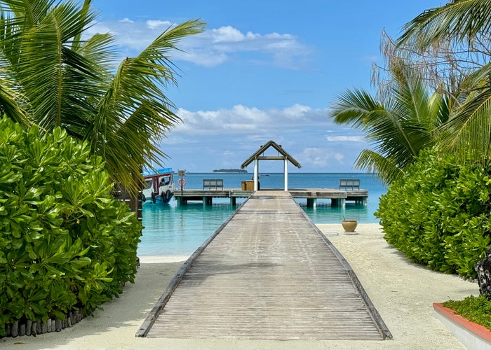 Iru Veli welcome jetty Iru Veli welcome jetty