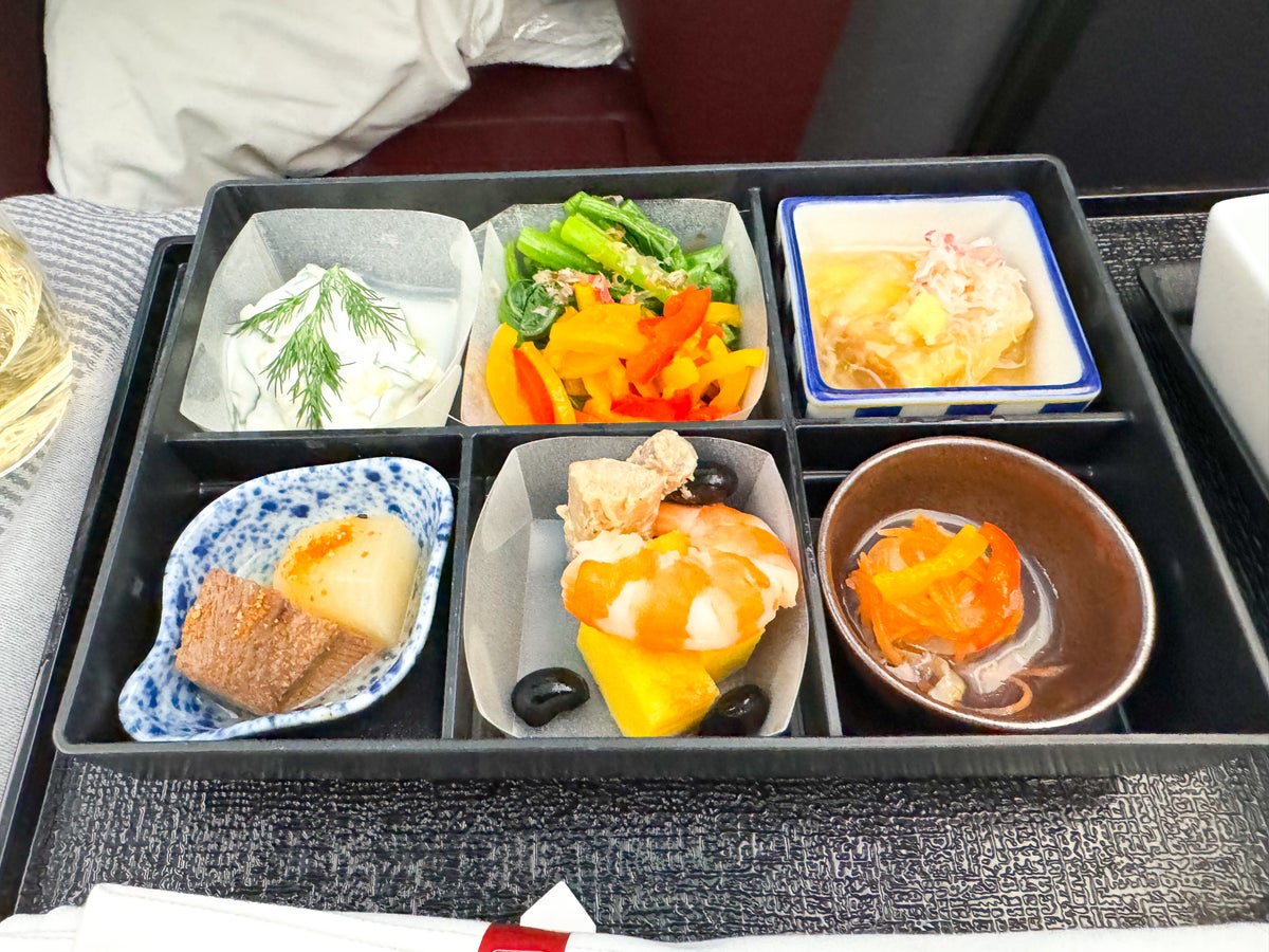 Japan Airlines A350 1000 business japanese meal