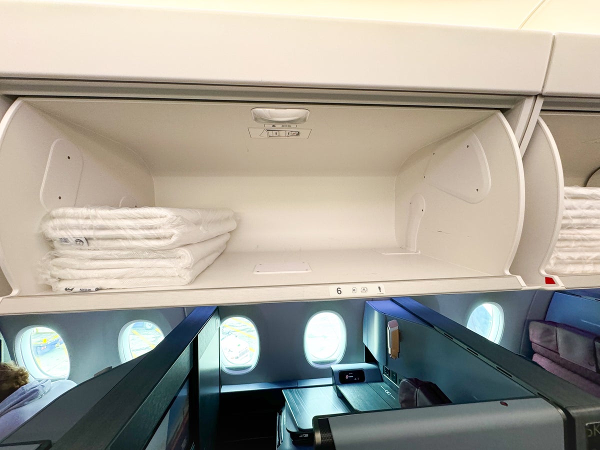 Japan Airlines A350 1000 business overhead bin