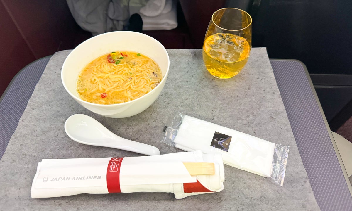 Japan Airlines A350 1000 business ramen