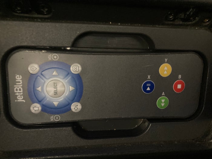 JetBlue Mint A321 seat entertainment remote