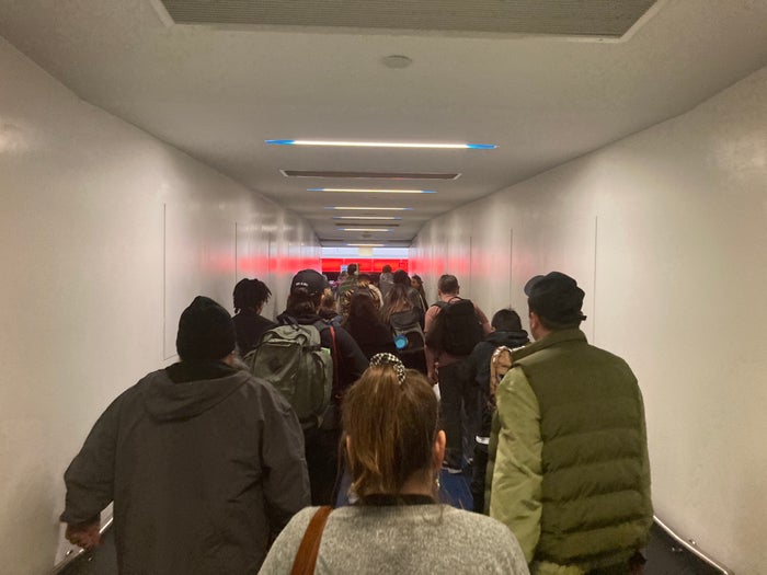 JetBlue boarding 3rd attempt stuck in jetbridge