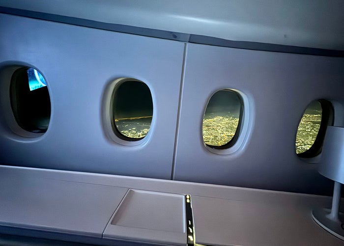 La Premiere seat windows at take off La Premiere seat windows at take off