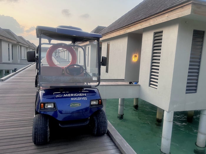Le Meridien Maldives golf cart transfer Le Meridien Maldives golf cart transfer
